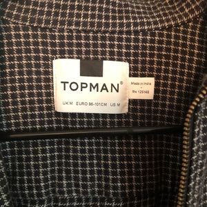 TOPMAN Black Plaid Jacket